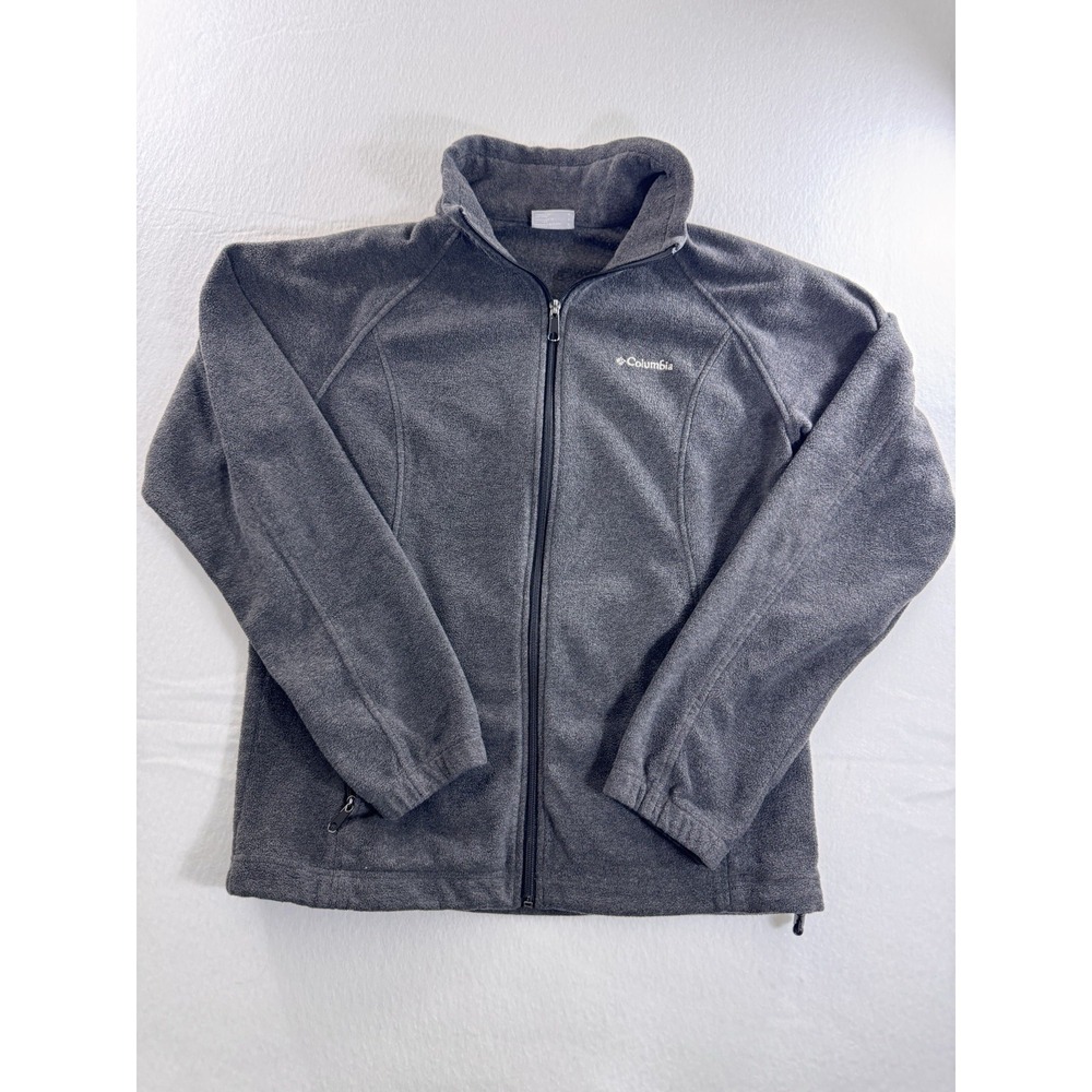 Columbia Benton Springs Full Zip Fleece Jacket Gray Women Large WL6439